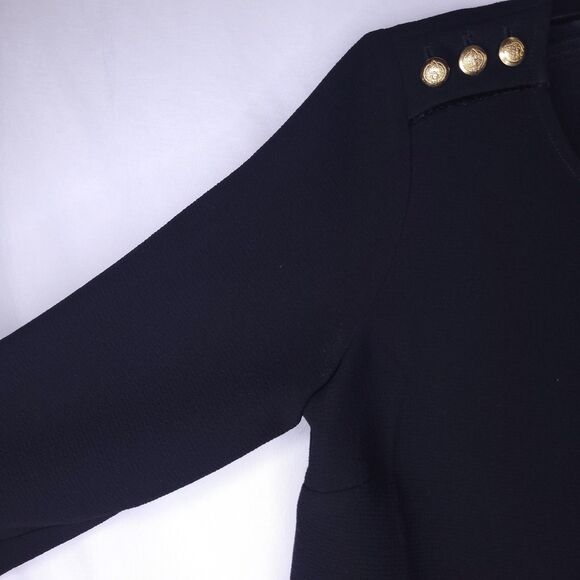 Madewell Sezane Top XS Black Button Shoulder - Picture 3 of 11